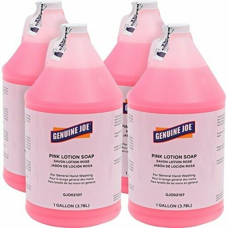 BSC PREFERRED Genuine Joe Hand Soap, Lotion, 1 Gallon, Pink, 4PK GJO02107CT